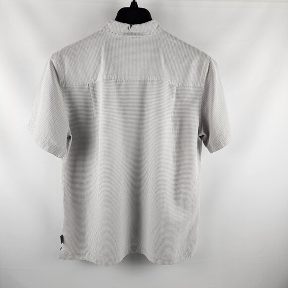 Royal Robbins Shirt Mens Large Gray Cream Mojave Pucker Dry S/S Button Up 71201 - Picture 2 of 7